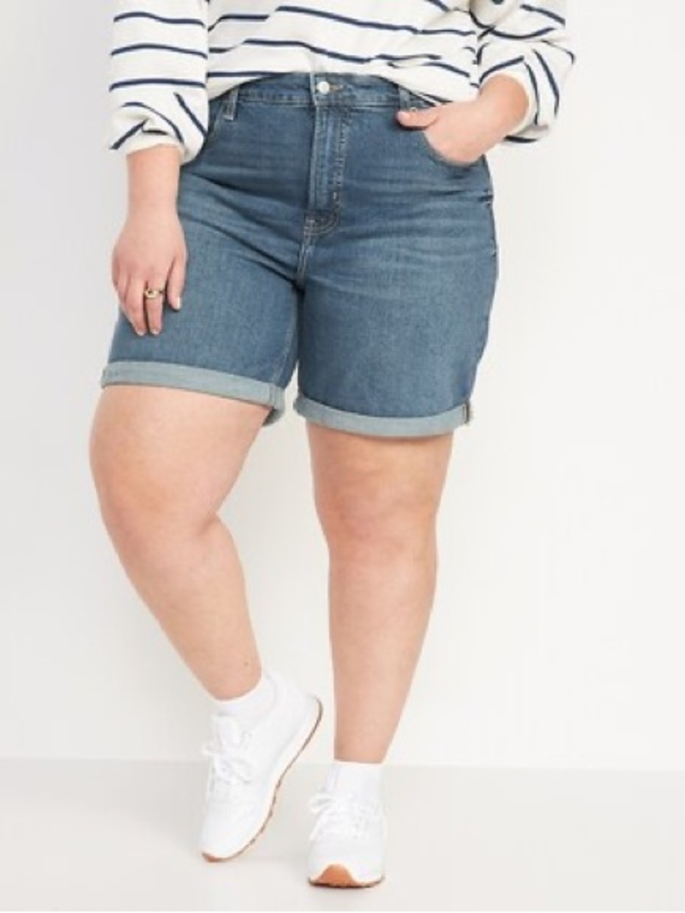 NWT Old Navy High-Waisted OG Straight Jean Shorts 7-inch inseam Plus size 28 4X